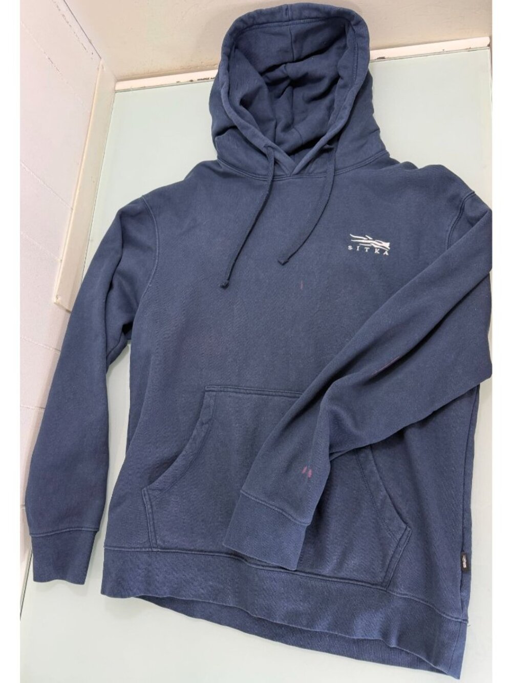 Sitka Gear Hoodie Men's Large L Hooded Sweatshirt Pullover Outdoor Navy Blue
